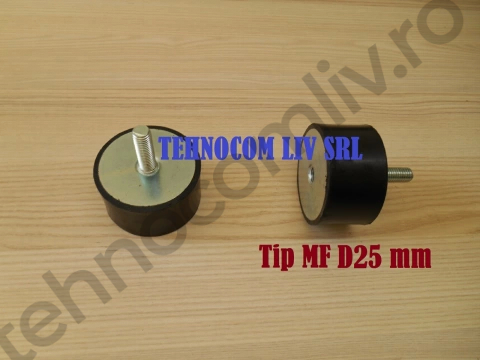 Garnitura cauciuc tip Tampon antivibrație D25mm